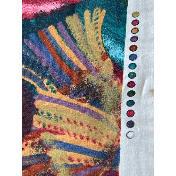 Vtg Upholstery Fabric 5 Yds Swag Tassels Trompe L'oeil Chintz Hollywood Regency - Picture 6 of 8